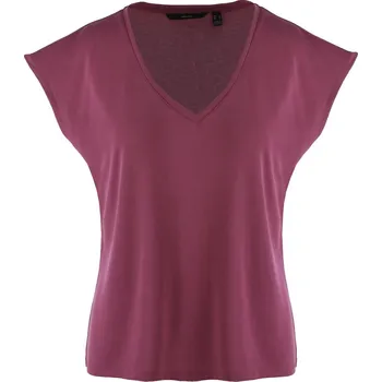 ROSÉ MODALOVÉ TRIČKO S VÝSTŘIHEM Vero Moda