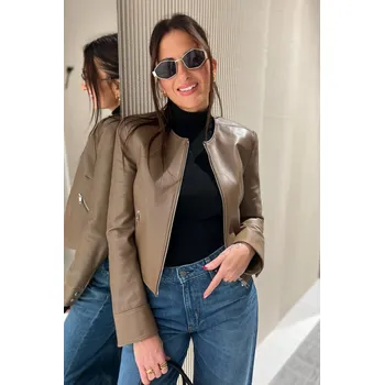 Dámský blejzr Dámská bunda BOSS Black 50531325 hnědá Velikost: 38