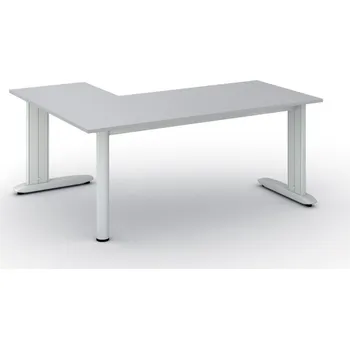 Psací stůl Rohový kancelářský stůl PRIMO FLEXIBLE, 180x140 cm, šedá