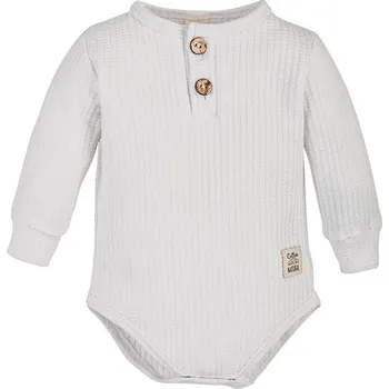 Makoma Waffel body "polo" dlouhý rukáv WHITE - 74