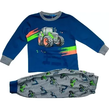 Chlapecké pyžamo TRAKTOR prvky svítí ve tmě 1299 modré TM 865/112