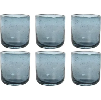 Sada sklenic Home ESPRIT Sklo Modrá (320 ml) (8,3 x 9,3 x 8,3 cm) (6 kusů)