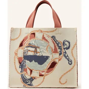 Kabelka Zimmermann Dámský Shopper Medium, krémová / tmavě oranžová /...