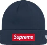 Supreme New Era Box Logo Beanie (FW24) Navy Velikost: ONE SIZE