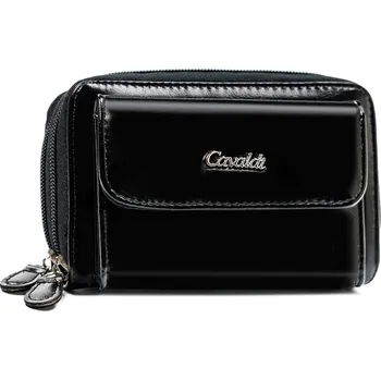 Peněženka Velká, horizontální dámská peněženka z ekologické kůže - 4U Cavaldi Barva: Černá