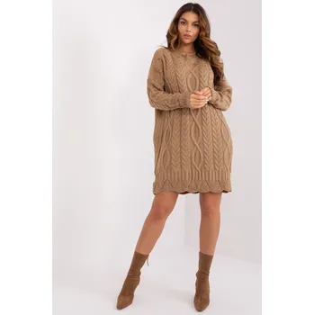 Dámské šaty RUE PARIS Pletené šaty se vzorem lila Velikost: UNI