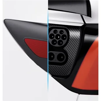 Držák do auta Spigen Tesla - wrap a ochranná fólie k nabíjecímu portu pro Tesla Model Y/3, motiv karbonu ACP07595