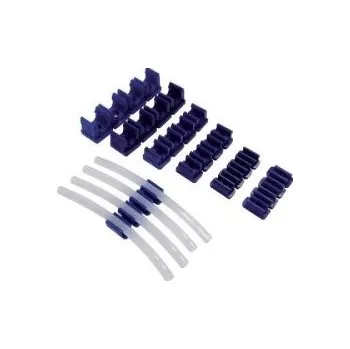 1740 - LIŠTA PRO UCHYCENÍ PLASTOVÝCH TRUBEK, na hadici 6 mm, počet upínek 10