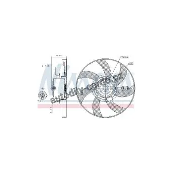 Chladič motoru Ventilátor chladiče NISSENS 85716