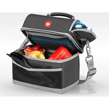 Svačinový box e.s. Taška na svačinu antracit/platinová Strauss