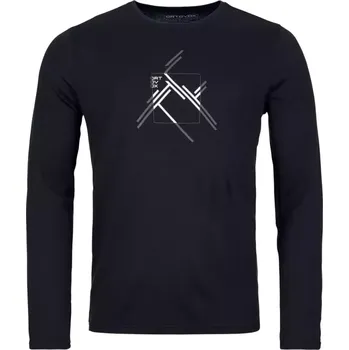 Pánské tričko ORTOVOX 185 MERINO MTN CUTOUT LS M pánské tričko black raven L