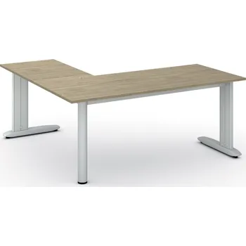 Psací stůl Rohový kancelářský stůl PRIMO FLEXIBLE, 180x180 cm, dub přírodní