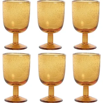 Sada koktejlových sklenic Home ESPRIT Sklo Jantarová (300 ml) (8 x 14 x 8 cm) (6 kusů)