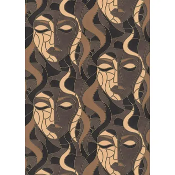 Tapeta DIMEX | Vliesová tapeta na zeď WPE-902263 | 0,53 x 10,05 m | šedá, hnědá, béžová, zlatá + Šedá, hnědá, béžová, zlatá vliesová tapeta na stěnu WPE902263 v rozměru 0,53 x 10,05 m