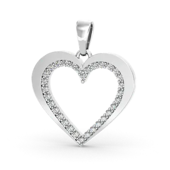 Přívěsek Romantický přívěsek Stacy, bílé zlato se zirkony, 585-66-2-0279.1B00.0.00.001.23