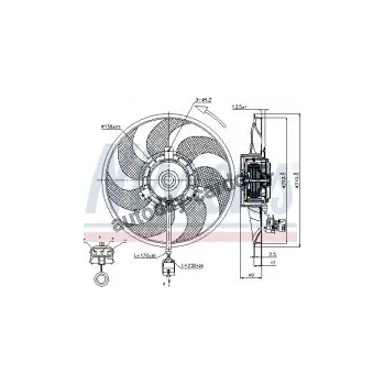 Chladič motoru Ventilátor chladiče NISSENS 85703