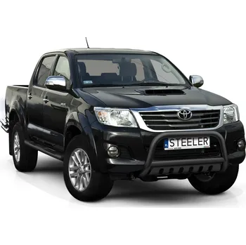 Tuning Ochranný rám "A" s příčkou a nápravovou deskou ČERNÝ - Toyota Hilux (2005 - 2011 - 2015)