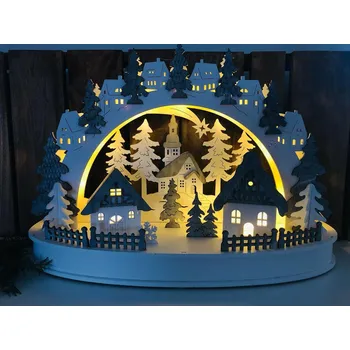 Vánoční dekorace Zimní osvícená vesnička