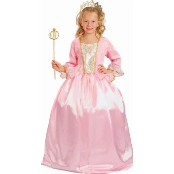 Karnevalový kostým Dětský kostým - Růžová princezna s korunkou 130/140
