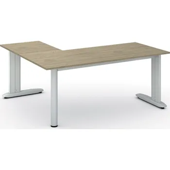 Psací stůl B2B Partner Rohový kancelářský stůl PRIMO FLEXIBLE, 180x160 cm, dub přírodní