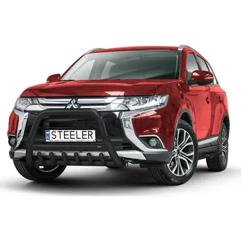 Tuning Ochranný rám "A" s příčkou a nápravnicí ČERNÝ - Mitsubishi Outlander (2015 - 2018)