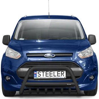 Tuning Ochranný rám "A" s příčkou a nápravnicí ČERNÝ - Ford Connect (2013 - 2018 - 2021)