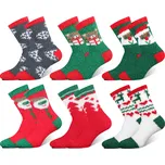 PESAIL Dámské Vánoční termoponožky DW9806 6 párů Velikost: 35-38