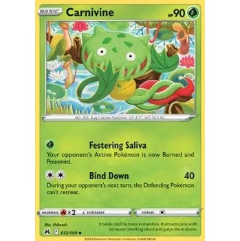 Sběratelská karetní hra Pokémon CRZ 012/159 Carnivine - Crown Zenith Stav: Near Mint, Verze: NORMAL