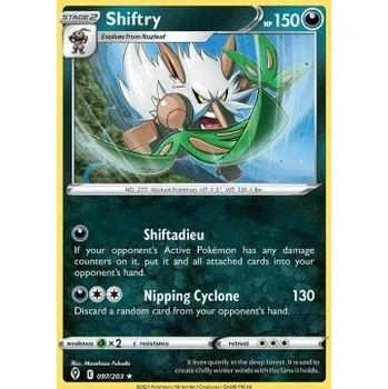 Volný čas Pokémon EVS 097/203 Shiftry - Evolving Skies Stav: Near Mint, Verze: NORMAL