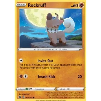 Karetní hra Pokémon CRZ 073/159 Rockruff - Crown Zenith Stav: Near Mint, Verze: NORMAL