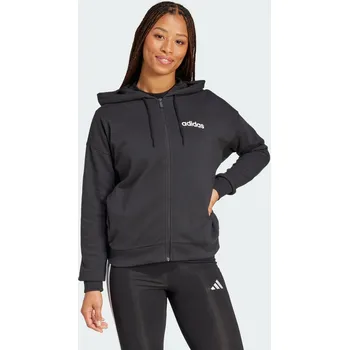 Pánská mikina ADIDAS Mikina Essentials Linear Full-Zip French Terry S BÍLÁ|ČERNÁ