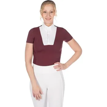 Jezdecké oblečení Závodní triko -Virginia HKM, vínová, XL