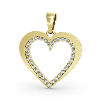 Přívěsek Romantický přívěsek Stacy, žluté zlato se zirkony, 585-66-2-0279.0Z00.0.00.001.23