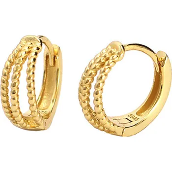 Náušnice Olivie Stříbrné kroužkové náušnice GOLD 9271 Ag 925; ≤1,6 g.