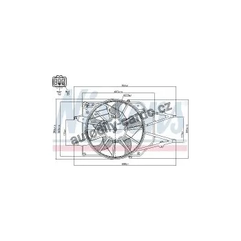 Chladič motoru Ventilátor chladiče NISSENS 85213