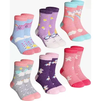 Pánské ponožky Teplé vlněné ponožky - JEDNOROŽEC - SVĚTLE FIALOVÉ (12-36m) - 1 pár (Značka: SEEYAN)