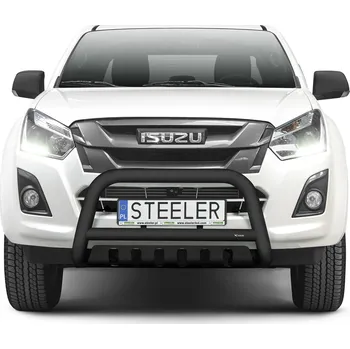 Tuning Ochranný rám "A" s příčkou a nápravovou deskou ČERNÝ - Isuzu D-Max (2012 - 2017 -)