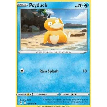 Sběratelská karetní hra Pokémon EVS 024/203 Psyduck - Evolving Skies Stav: Near Mint, Verze: NORMAL