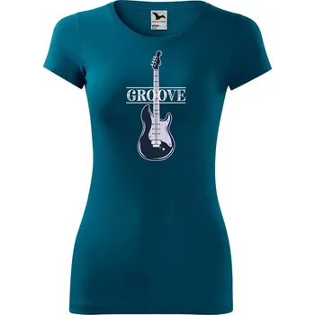 Dámské oblečení DOBRÝ TRIKO Dámské tričko Baskytara Velikost: 2XL, Barva: Petrolejová