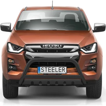 Tuning Ochranný rám "A" s příčkou a nápravovou deskou ČERNÝ - Isuzu D-Max (2020 -)