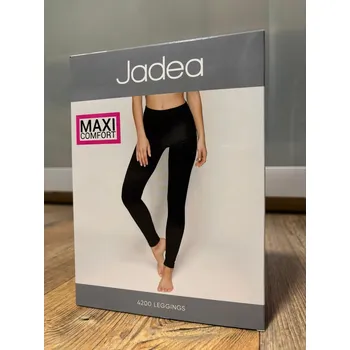 Dámské legíny Bavlněné legíny pro plnoštíhlé KARIN černé 3XL/4XL 4XL