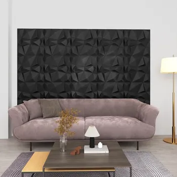 Obklad OMAXI 3D nástěnné panely 48 ks 50 x 50 cm diamant černé 12 m² 850053
