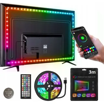 LED osvětlení LED pásek USB 5050 TV RGB 3M LED diody pro Televizi Podsvícení DÁLKOVÝ OVLADAČ APLIKACE 5V