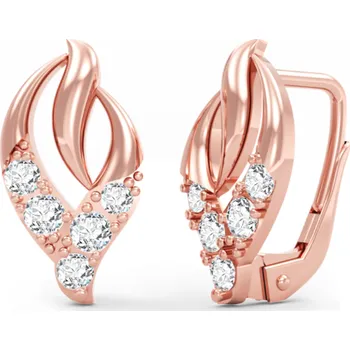 Šperk Couple, Elegantní visací náušnice Eria, růžové zlato se zirkony, 585-66-3-0406.4C00.0.00.001.08