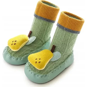 Capáčky Ponožkové capáčky - ZELENÉ - HRUŠKA (6-12m) M (Značka: VICLOON)