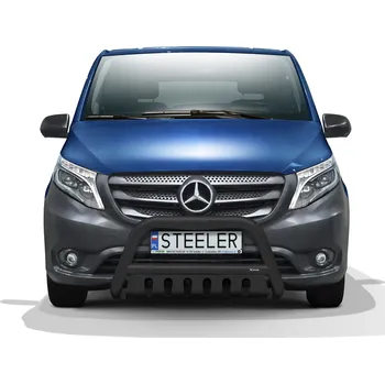 Tuning Ochranný rám "A" s příčkou a nápravovou deskou ČERNÝ - Mercedes-Benz Vito (2014 - 2020)
