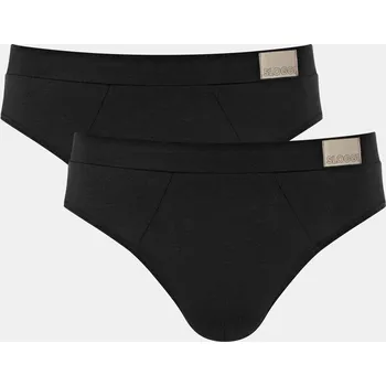 Slipy Pánské slipy GO Natural Brief C2P - BLACK - černé 0004 - SLOGGI BLACK S