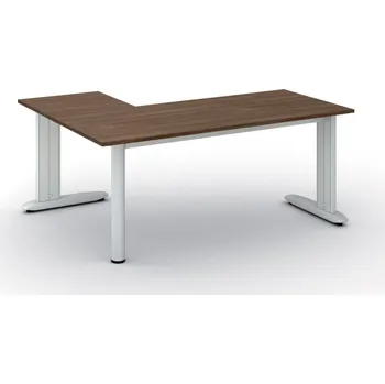 Psací stůl B2B Partner Rohový kancelářský stůl PRIMO FLEXIBLE, 180x140 cm, ořech