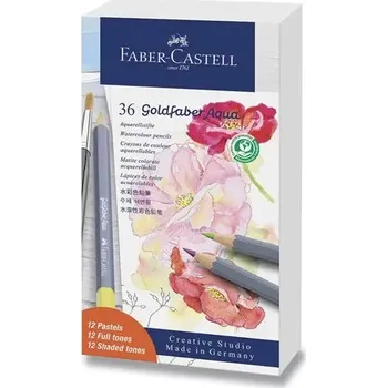 Kresba Pastelky Faber-Castell Goldfaber Aqua Pastel sada 36 barev