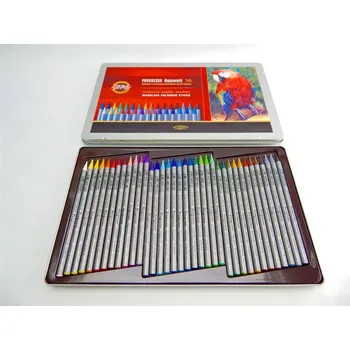 Kresba Akvarelové pastelky Progresso Koh-i-noor sada 36 barev v plechové krabičce